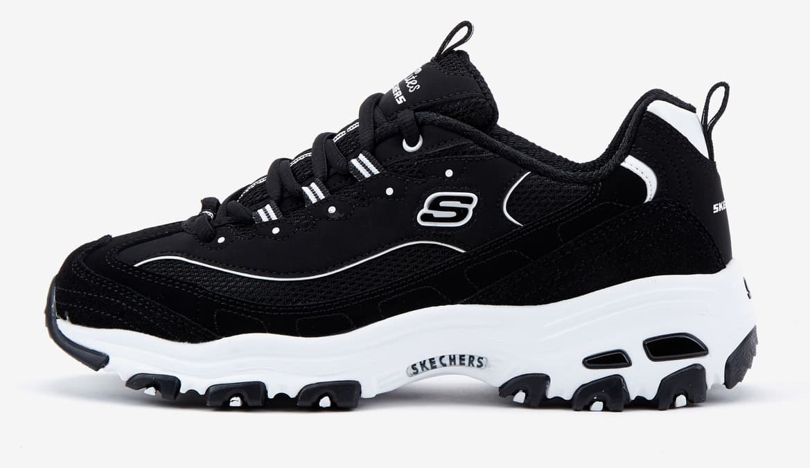 کفش اسنیکرز زنانه Skechers مشکی D'lites MARCH FORWARD مدل 13148 BKW کفش اسنیکرز زنانه Skechers مشکی D'lites MARCH FORWARD مدل 13148 BKW