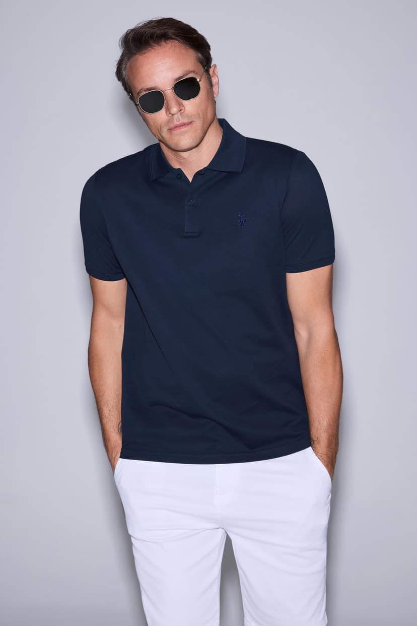 تیشرت مردانه U.S. Polo Assn. سرمهای تیره فیت معمولی یقه پولو مدل 50324938-VR100 تیشرت مردانه U.S. Polo Assn. سرمهای تیره فیت معمولی یقه پولو مدل 50324938-VR100
