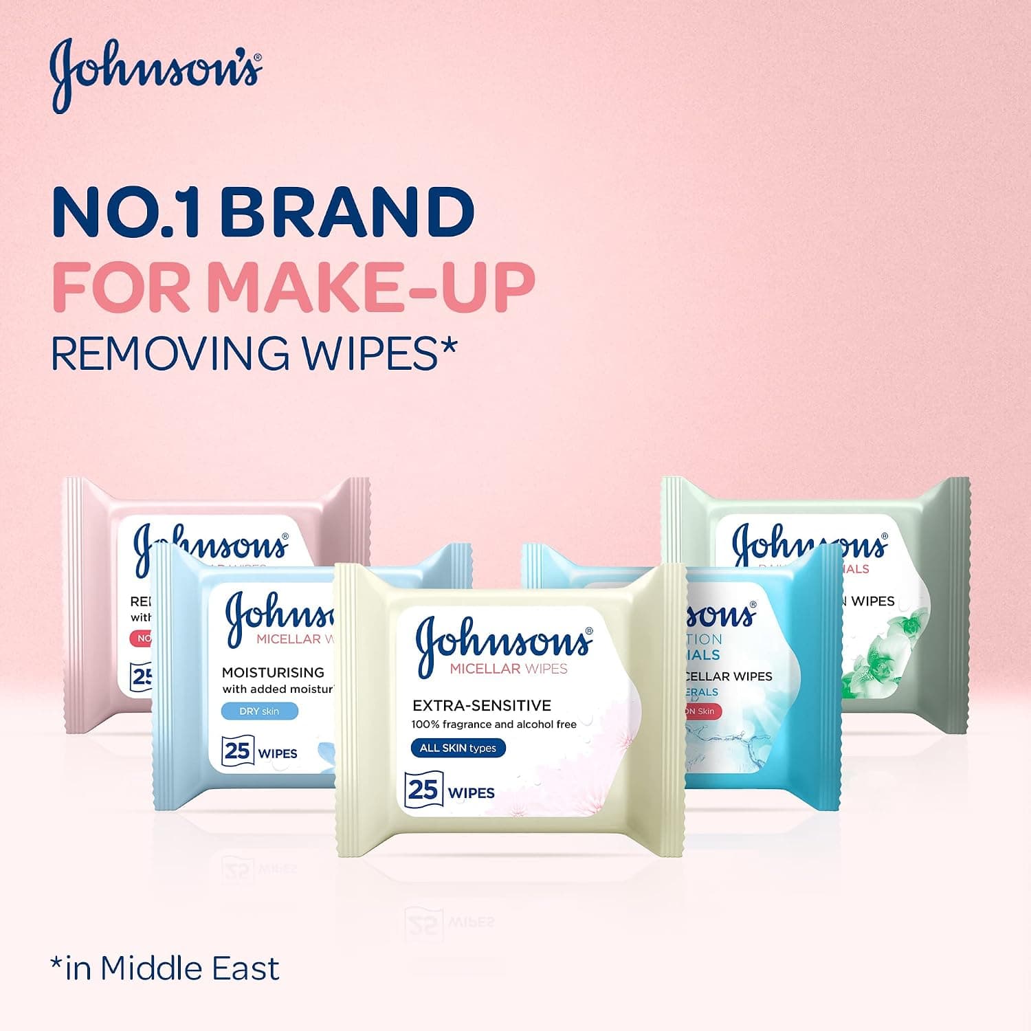 دستمال مرطوب میسلار پاککننده آرایش Johnson & Johnson مناسب پوست معمولی بسته 2x25 عدد دستمال مرطوب میسلار پاککننده آرایش Johnson & Johnson مناسب پوست معمولی بسته 2x25 عدد