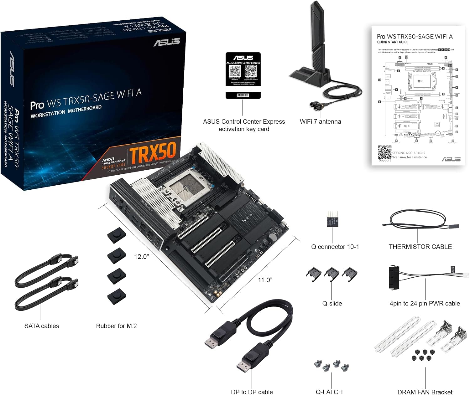 مادربرد ASUS Pro WS مدل TRX50-SAGE WiFi A با سوکت AMD sTR5 مادربرد ASUS Pro WS مدل TRX50-SAGE WiFi A با سوکت AMD sTR5