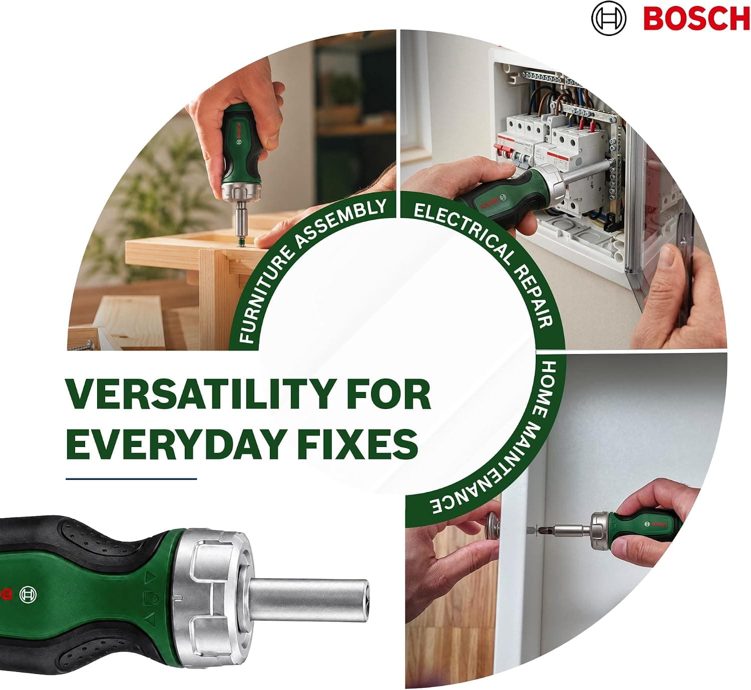 مجموعه پیچگوشتی جغجغهای 6 پارچه Bosch مدل 1600A027PK مجموعه پیچگوشتی جغجغهای 6 پارچه Bosch مدل 1600A027PK