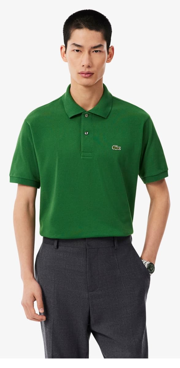 پولو مردانه Lacoste فیت کلاسیک سبز مدل L.12.12 پولو مردانه Lacoste فیت کلاسیک سبز مدل L.12.12