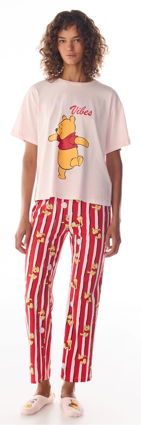 ست پیژامه زنانه Penti صورتی طرح Winnie The Pooh آستین کوتاه Monday Vibes ست پیژامه زنانه Penti صورتی طرح Winnie The Pooh آستین کوتاه Monday Vibes