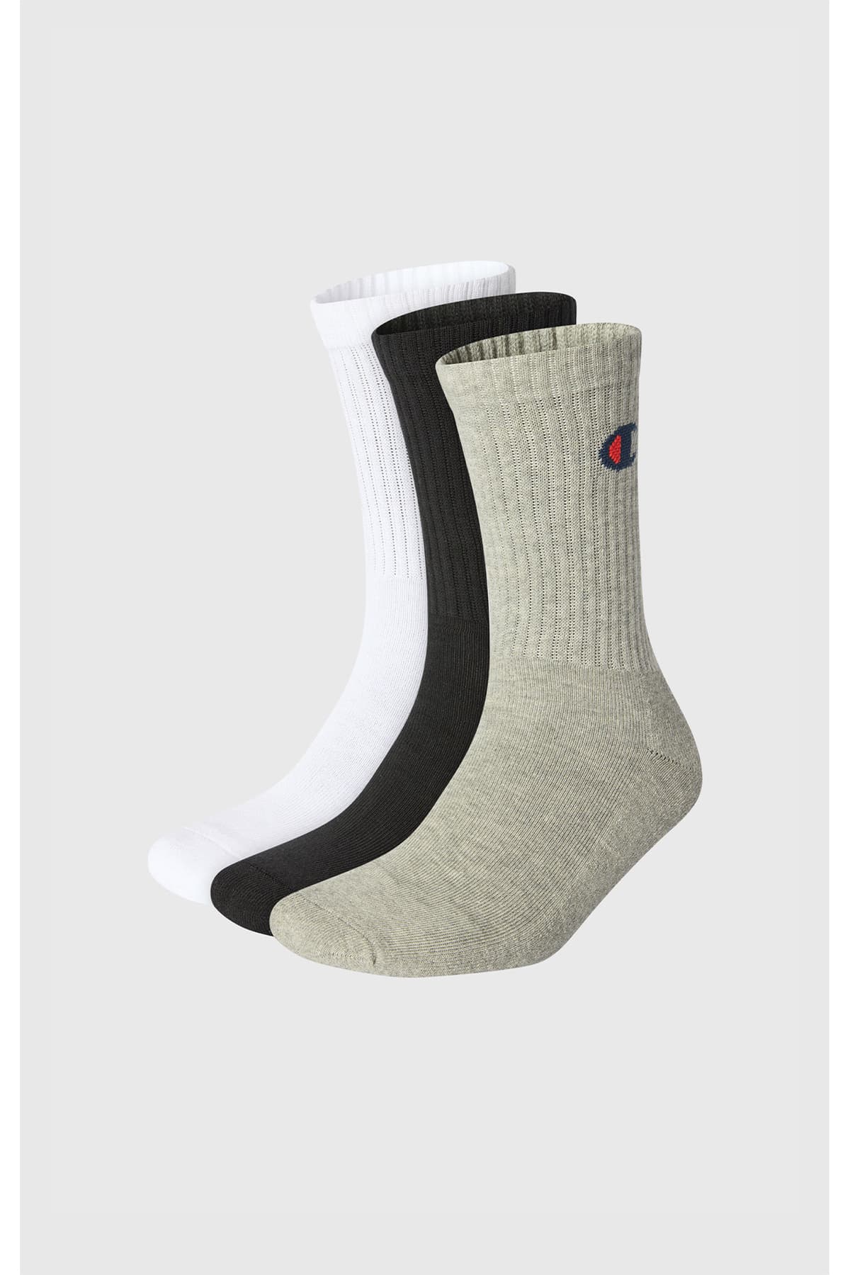 جوراب ساقدار یونیسکس Champion Basics 3pk خاکستری مدل U24558-EM006 جوراب ساقدار یونیسکس Champion Basics 3pk خاکستری مدل U24558-EM006