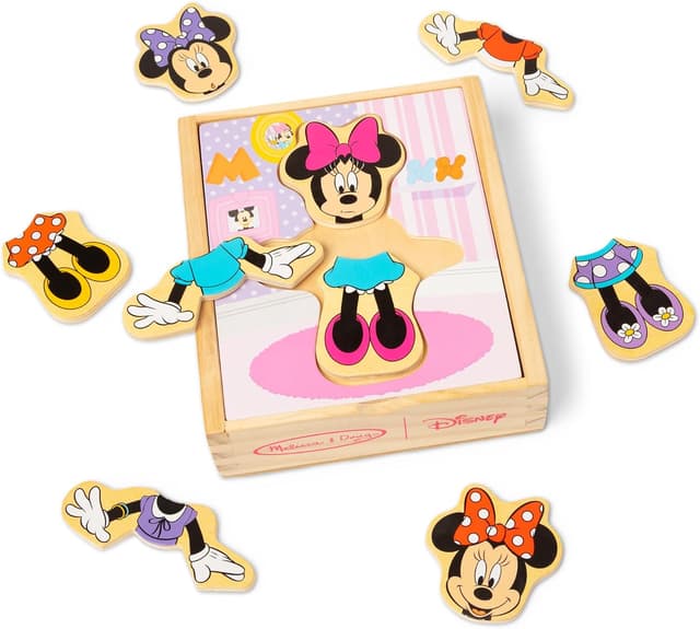 ست بازی چوبی لباسپوشی و جورچین کودکان Melissa & Doug Disney Minnie Mouse 18 pcs سن 3+ ست بازی چوبی لباسپوشی و جورچین کودکان Melissa & Doug Disney Minnie Mouse 18 pcs سن 3+