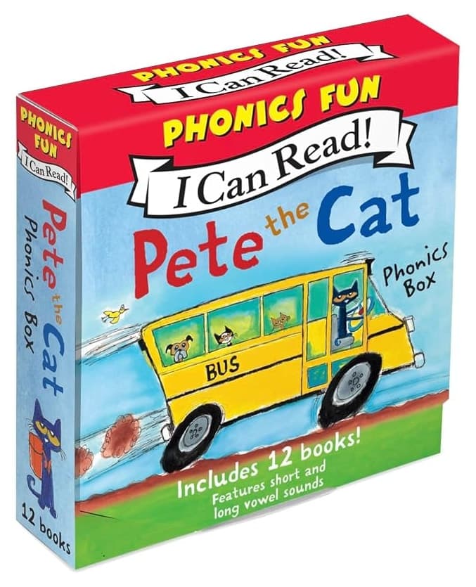 مجموعه کتابهای آموزش آواشناسی Pete the Cat مدل Phonics Fun شامل ۱۲ کتابچه مجموعه کتابهای آموزش آواشناسی Pete the Cat مدل Phonics Fun شامل ۱۲ کتابچه