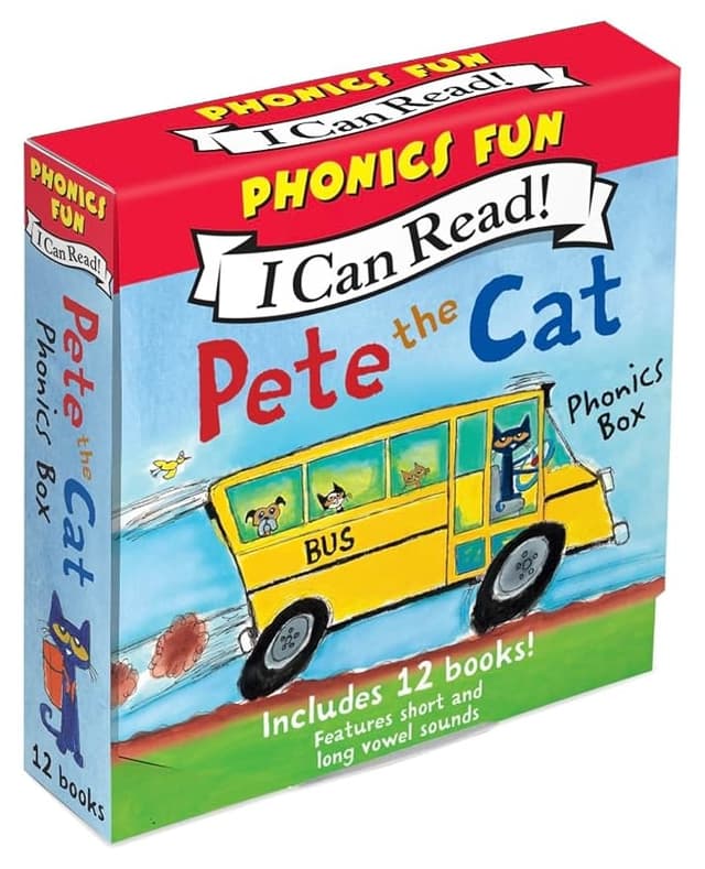 مجموعه کتابهای آموزش آواشناسی Pete the Cat مدل Phonics Fun شامل ۱۲ کتابچه مجموعه کتابهای آموزش آواشناسی Pete the Cat مدل Phonics Fun شامل ۱۲ کتابچه