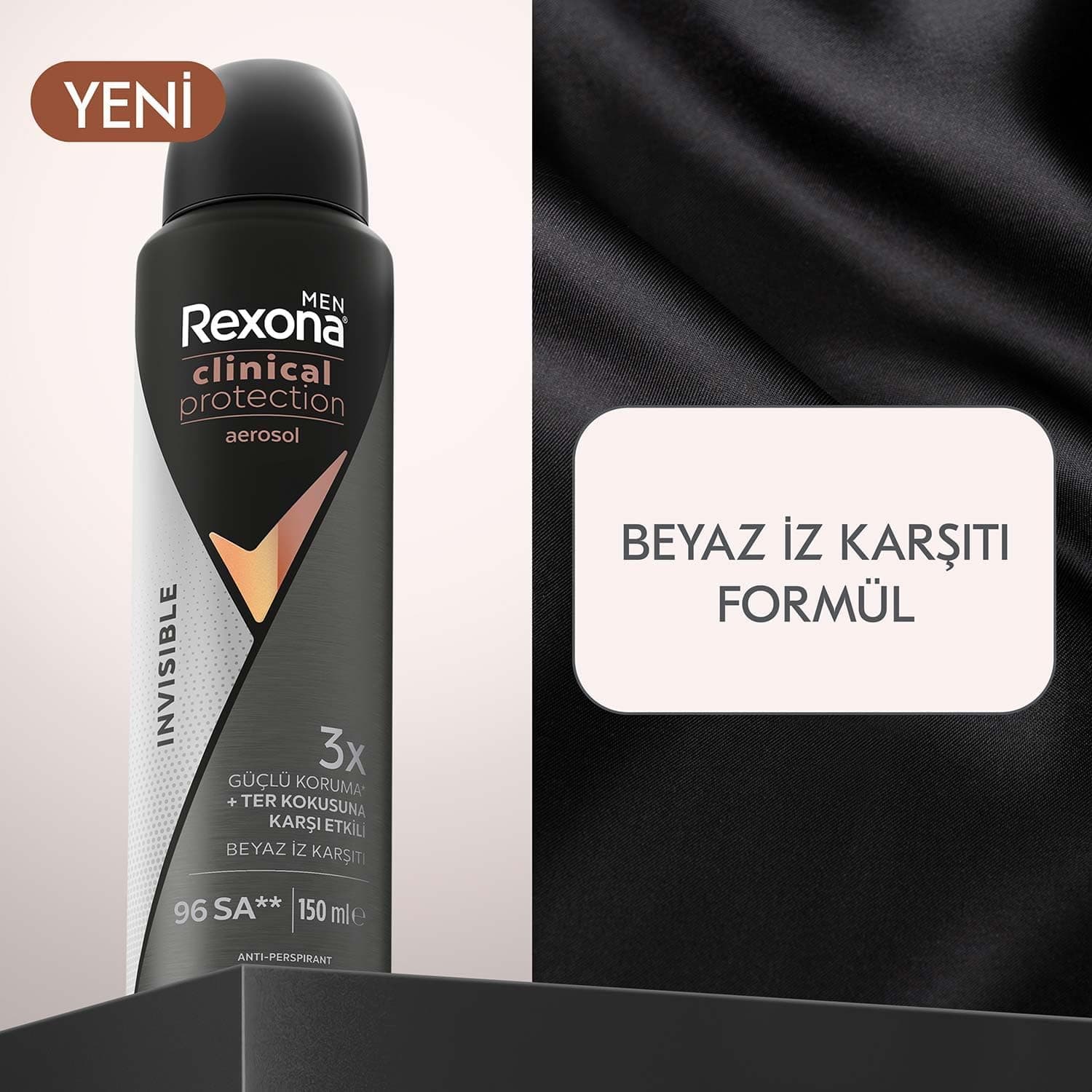 اسپری دئودورانت مردانه Rexona با محافظت بالینی نامرئی 150 Ml اسپری دئودورانت مردانه Rexona با محافظت بالینی نامرئی 150 Ml