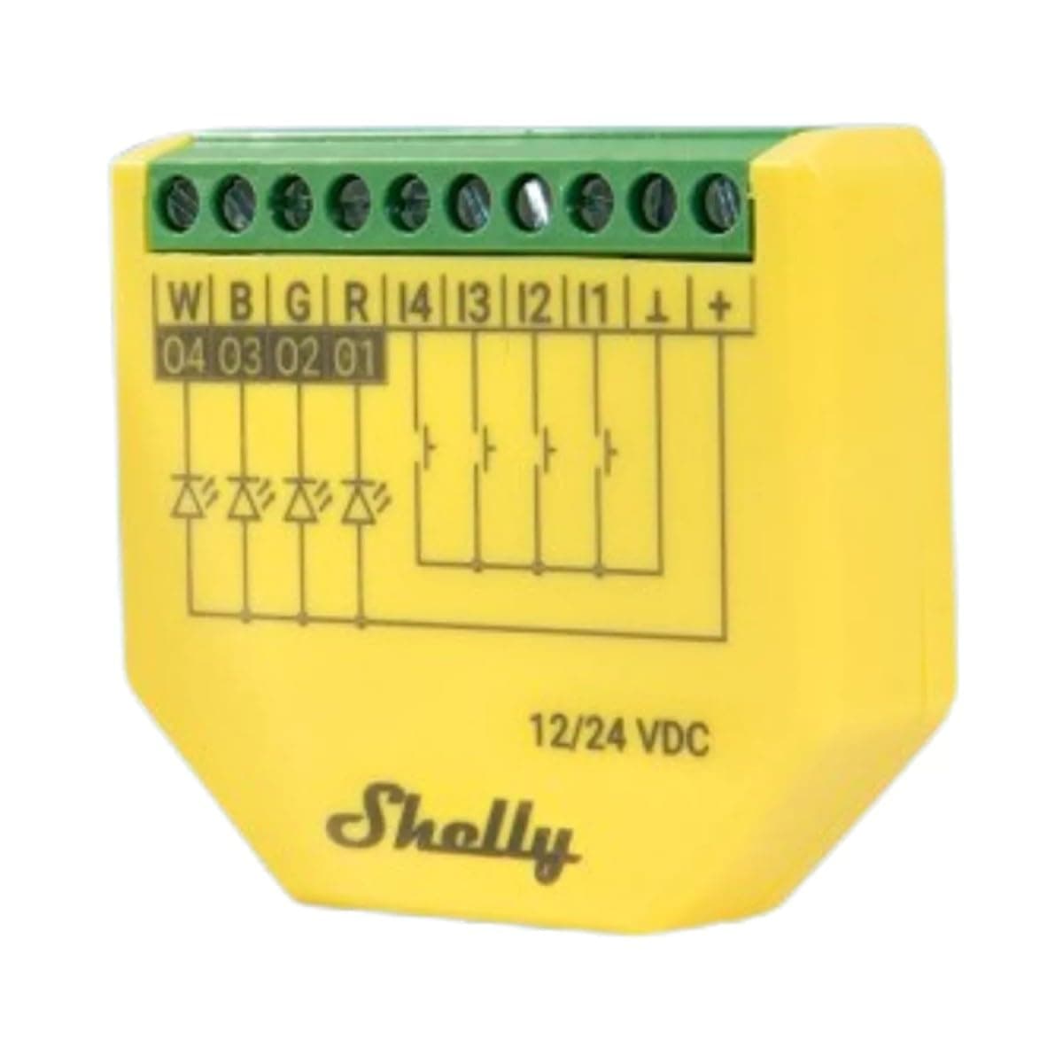 کنترلر نوار LED Shelly Plus RGBW PM با Wi-Fi و Bluetooth، 12-24 VDC کنترلر نوار LED Shelly Plus RGBW PM با Wi-Fi و Bluetooth، 12-24 VDC