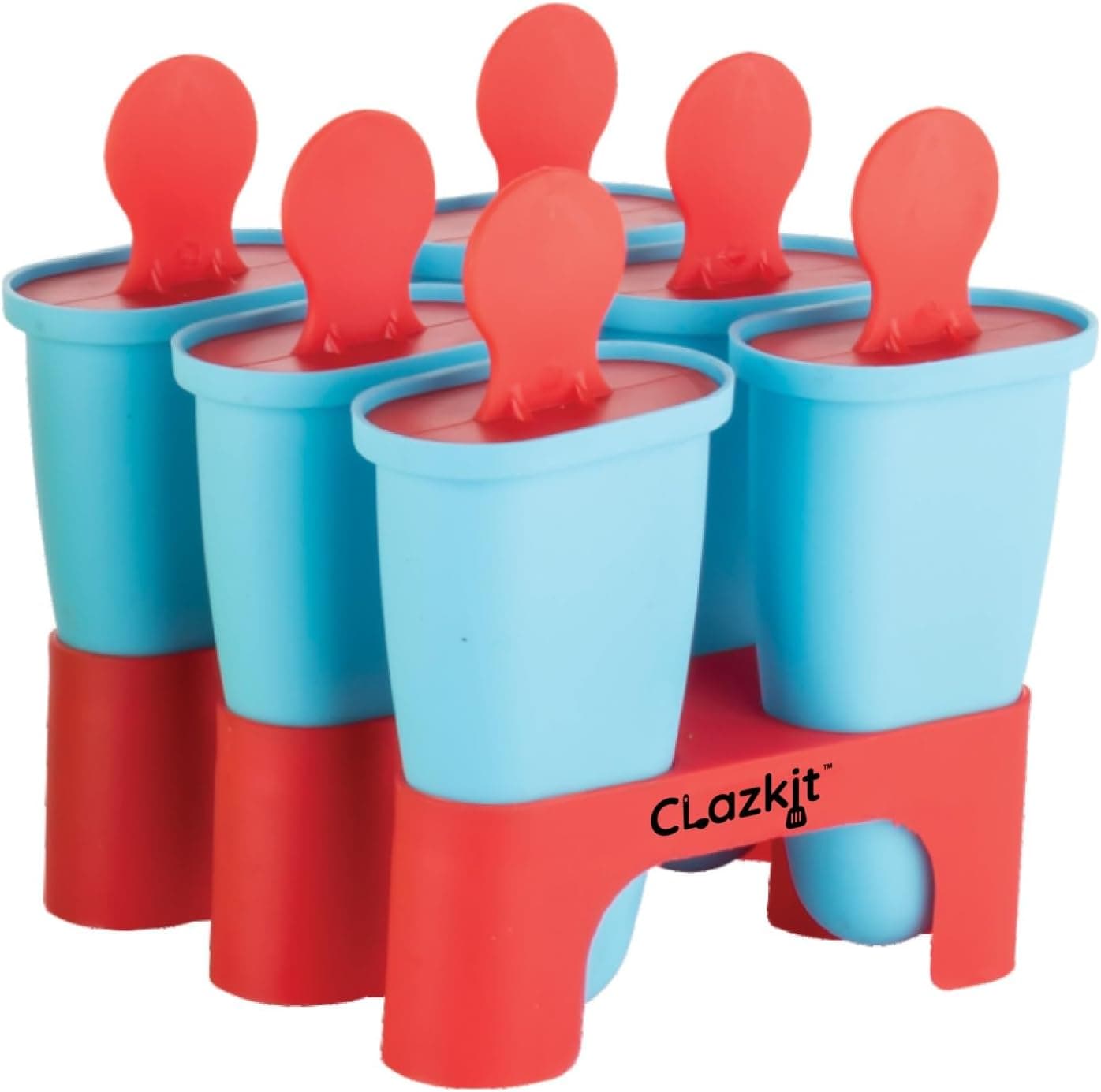 قالب بستنی یخی Clazkit پلاستیکی قابل استفاده مجدد 6 عددی چندرنگ 10×10×10 mm قالب بستنی یخی Clazkit پلاستیکی قابل استفاده مجدد 6 عددی چندرنگ 10×10×10 mm