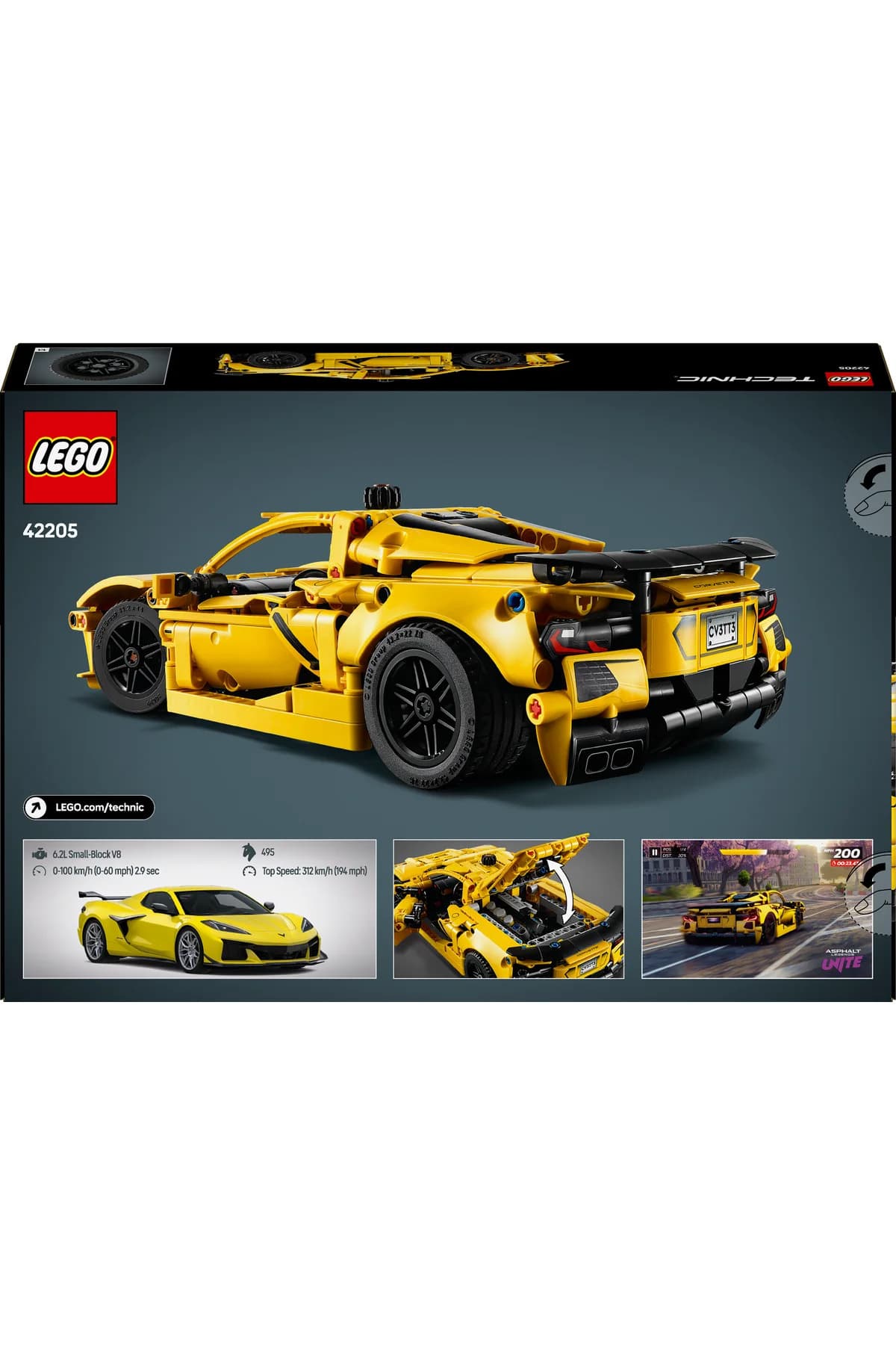 مجموعه ساختنی اسباببازی مناسب ۹ سال به بالا لگو Technic Chevrolet Corvette Stingray مدل 42205 (۷۳۲ قطعه) مجموعه ساختنی اسباببازی مناسب ۹ سال به بالا لگو Technic Chevrolet Corvette Stingray مدل 42205 (۷۳۲ قطعه)