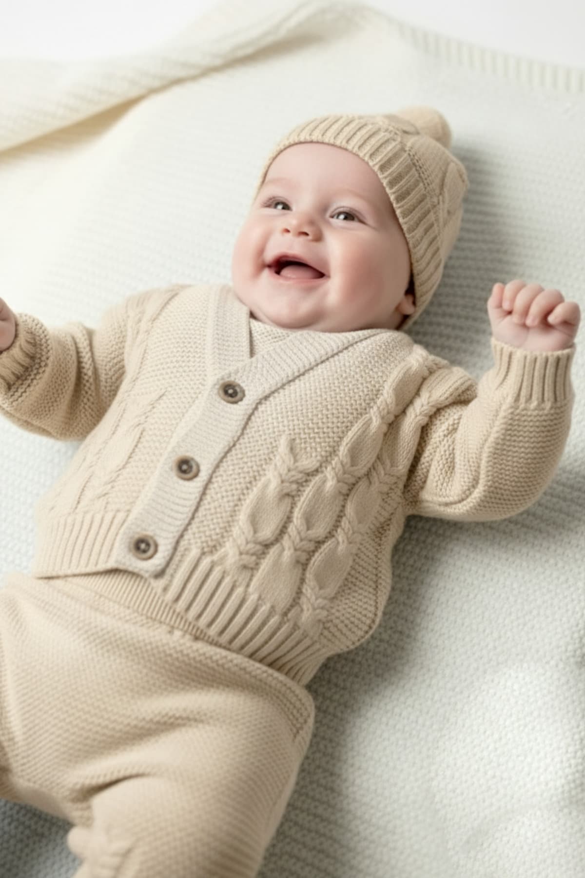 ست نوزادی بافتنی ۵ تکه دخترانه و پسرانه Çocuksan Baby&Kids Wear بژ ست نوزادی بافتنی ۵ تکه دخترانه و پسرانه Çocuksan Baby&Kids Wear بژ