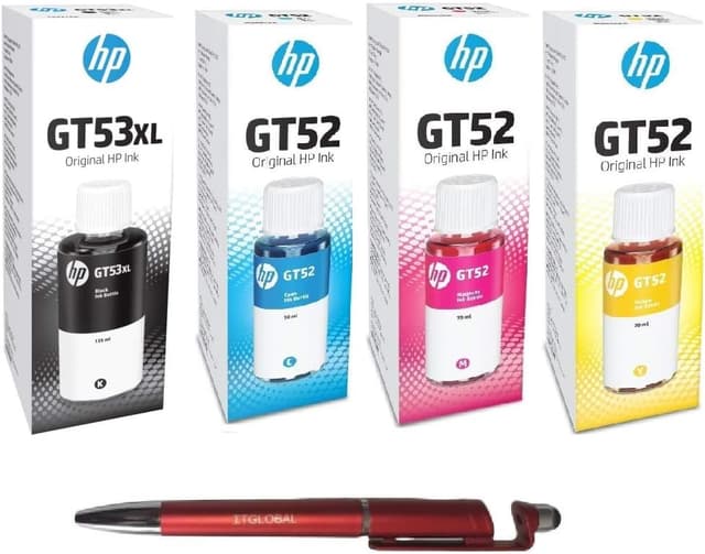 بطری جوهر HP مدل GT52 بسته 4 عددی بطری جوهر HP مدل GT52 بسته 4 عددی