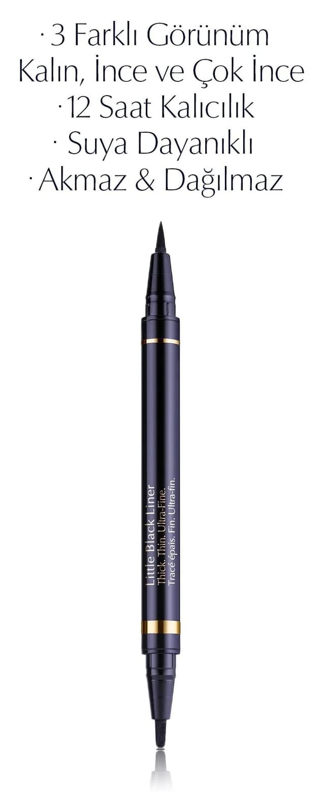 خط چشم مایع Estee Lauder Little Black Liner مشکی با نوک ضخیم، نازک و بسیار نازک رنگ 01 Onyx خط چشم مایع Estee Lauder Little Black Liner مشکی با نوک ضخیم، نازک و بسیار نازک رنگ 01 Onyx