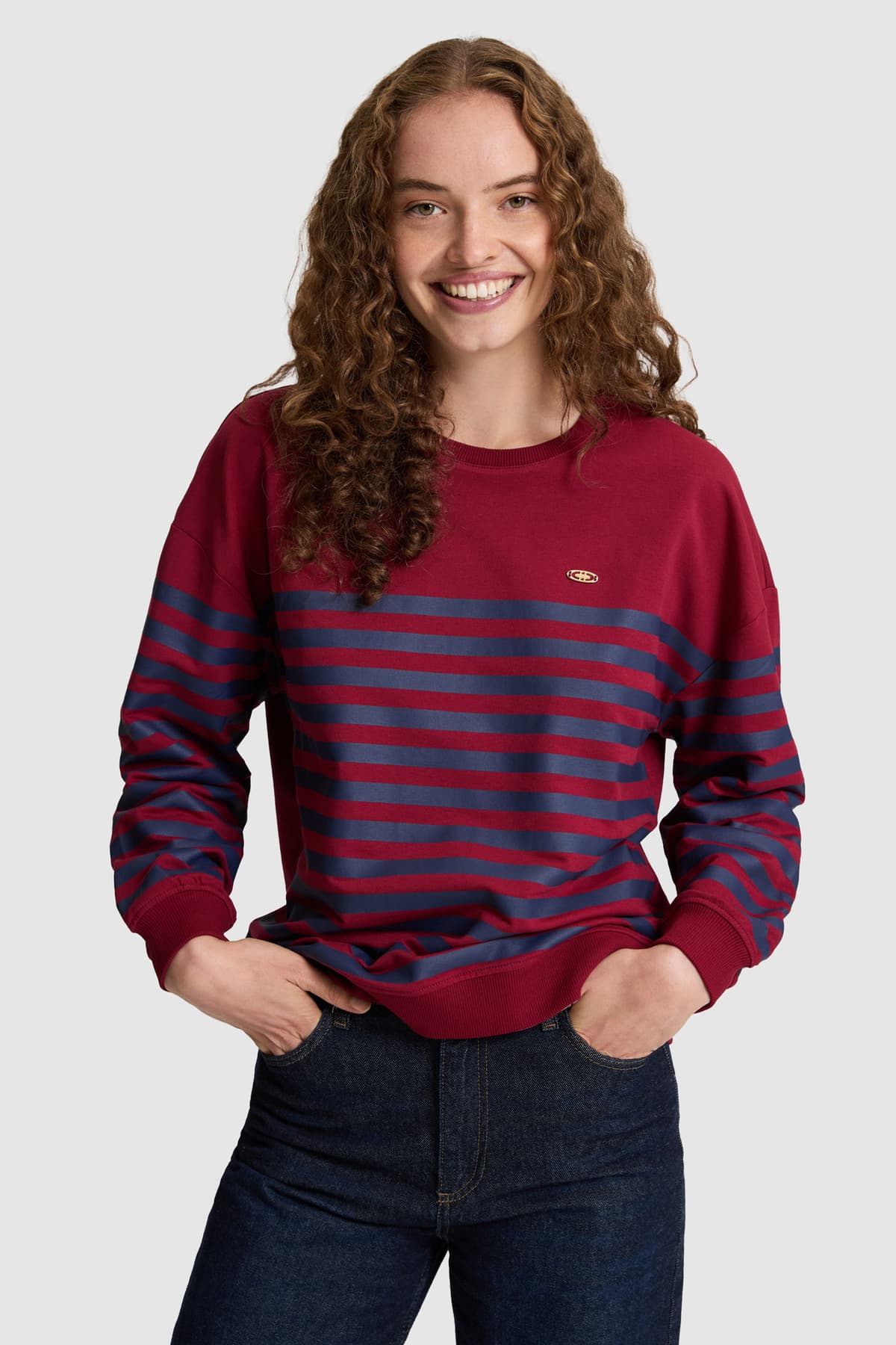 سوئیشرت زنانه U.S. Polo Assn. گیلاسی مدل 50328990-VR223 سوئیشرت زنانه U.S. Polo Assn. گیلاسی مدل 50328990-VR223