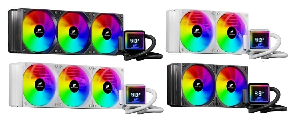 خنککننده مایع پردازنده MEGALODON مدل TR240 ARGB با نمایشگر دیجیتال دما سفید خنککننده مایع پردازنده MEGALODON مدل TR240 ARGB با نمایشگر دیجیتال دما سفید