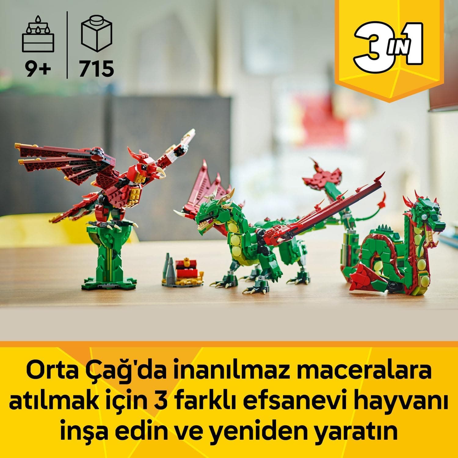 لگو Creator 3 در 1 اژدهای قرون وسطایی مدل 31161 لگو Creator 3 در 1 اژدهای قرون وسطایی مدل 31161