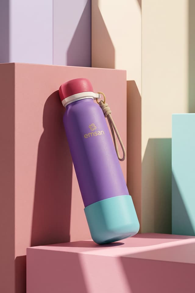 فلاسک Emsan استیل ضدنشت بنفش 750 ml فلاسک Emsan استیل ضدنشت بنفش 750 ml
