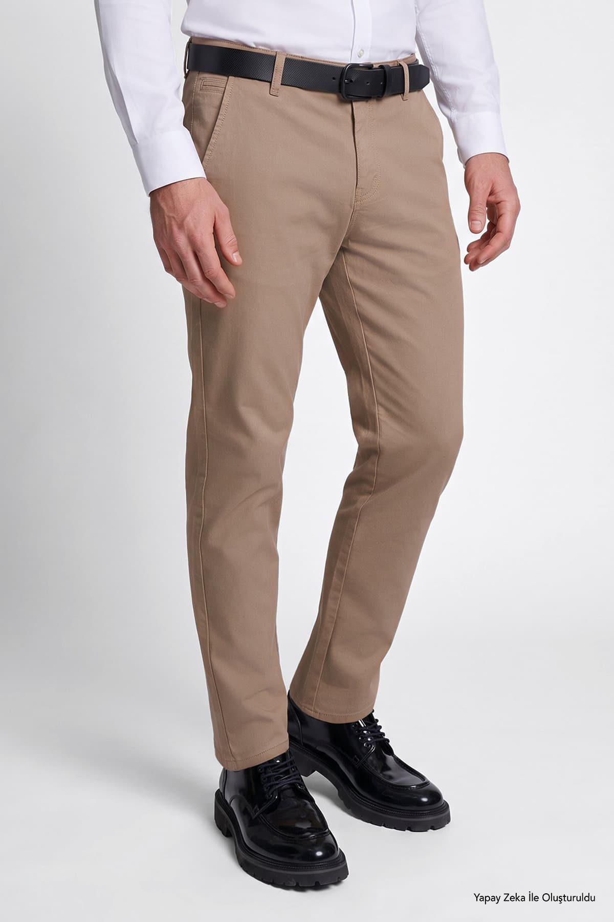 شلوار مردانه AC&Co Altınyıldız Classics نخی شتری Tapered Fit طرح مورب کشی شلوار مردانه AC&Co Altınyıldız Classics نخی شتری Tapered Fit طرح مورب کشی