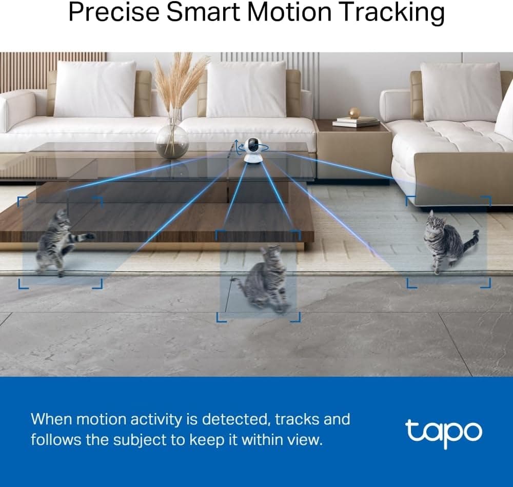 دوربین نظارتی TP-Link Tapo چرخشی Wi-Fi با دید 360° و تشخیص هوشمند مدل C220 دوربین نظارتی TP-Link Tapo چرخشی Wi-Fi با دید 360° و تشخیص هوشمند مدل C220