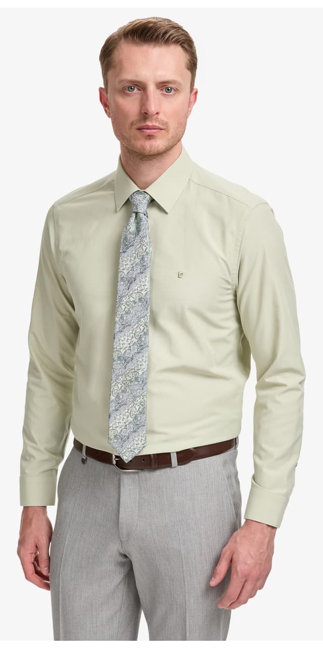 پیراهن مردانه Pierre Cardin سبز اسلیم فیت آستین بلند بیسیک مدل 50325338-VR054 پیراهن مردانه Pierre Cardin سبز اسلیم فیت آستین بلند بیسیک مدل 50325338-VR054
