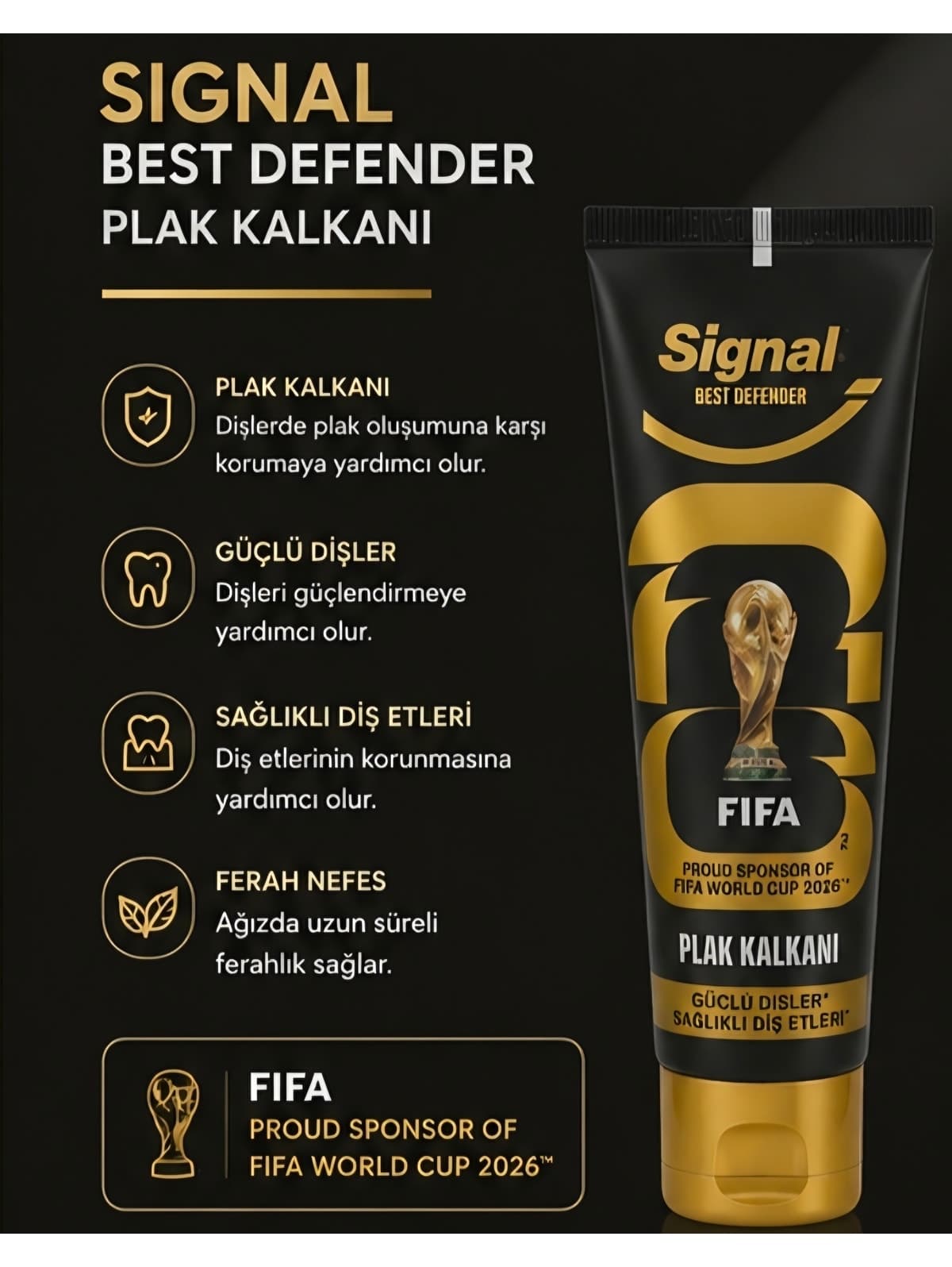 خمیر دندان Signal Best Defender محافظ پلاک طرح ویژه FIFA World Cup 2026 خمیر دندان Signal Best Defender محافظ پلاک طرح ویژه FIFA World Cup 2026