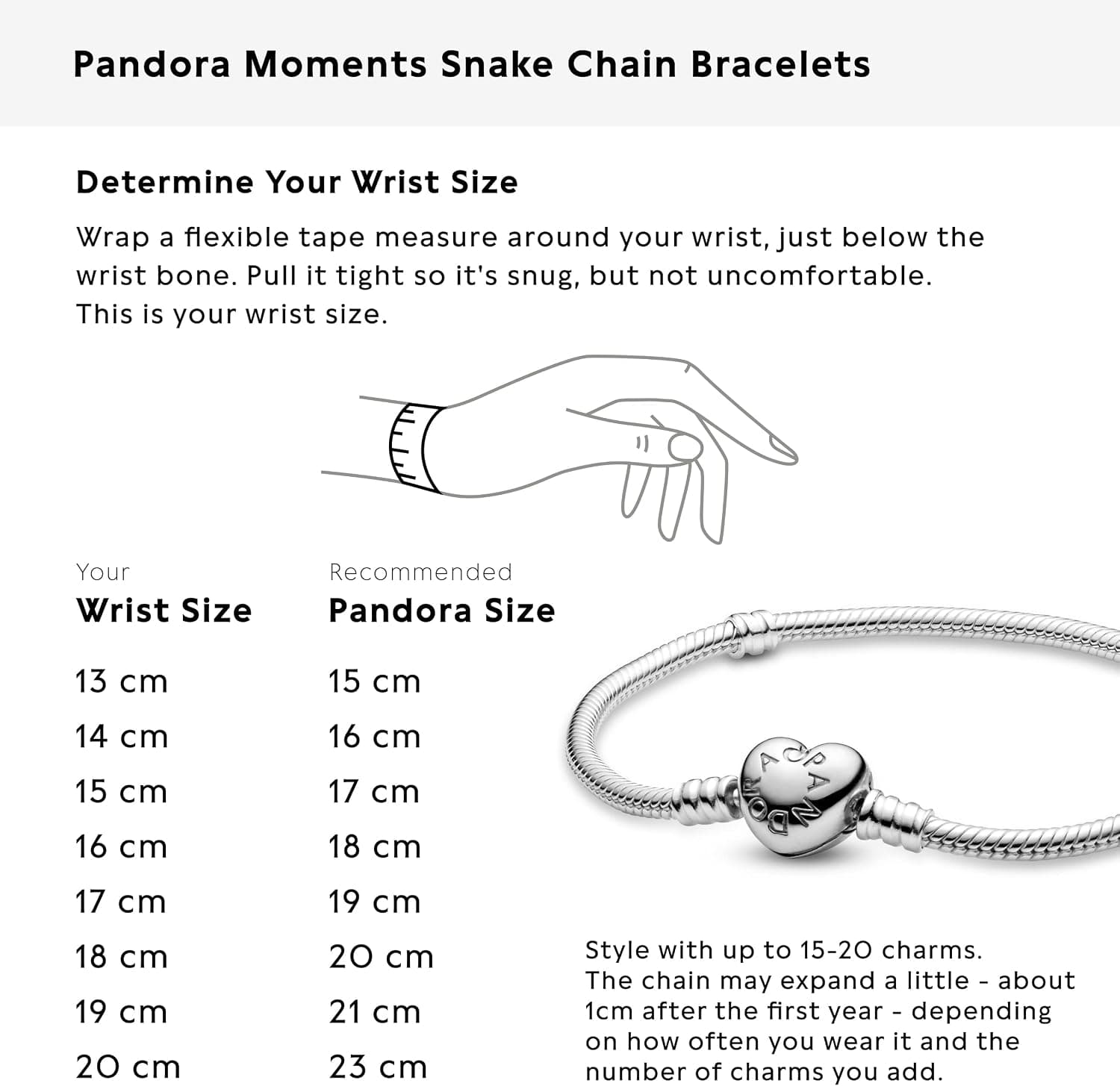 دستبند زنانه PANDORA Moments نقره استرلینگ قفل قلبی زنجیر مار برای آویز 16 CM دستبند زنانه PANDORA Moments نقره استرلینگ قفل قلبی زنجیر مار برای آویز 16 CM