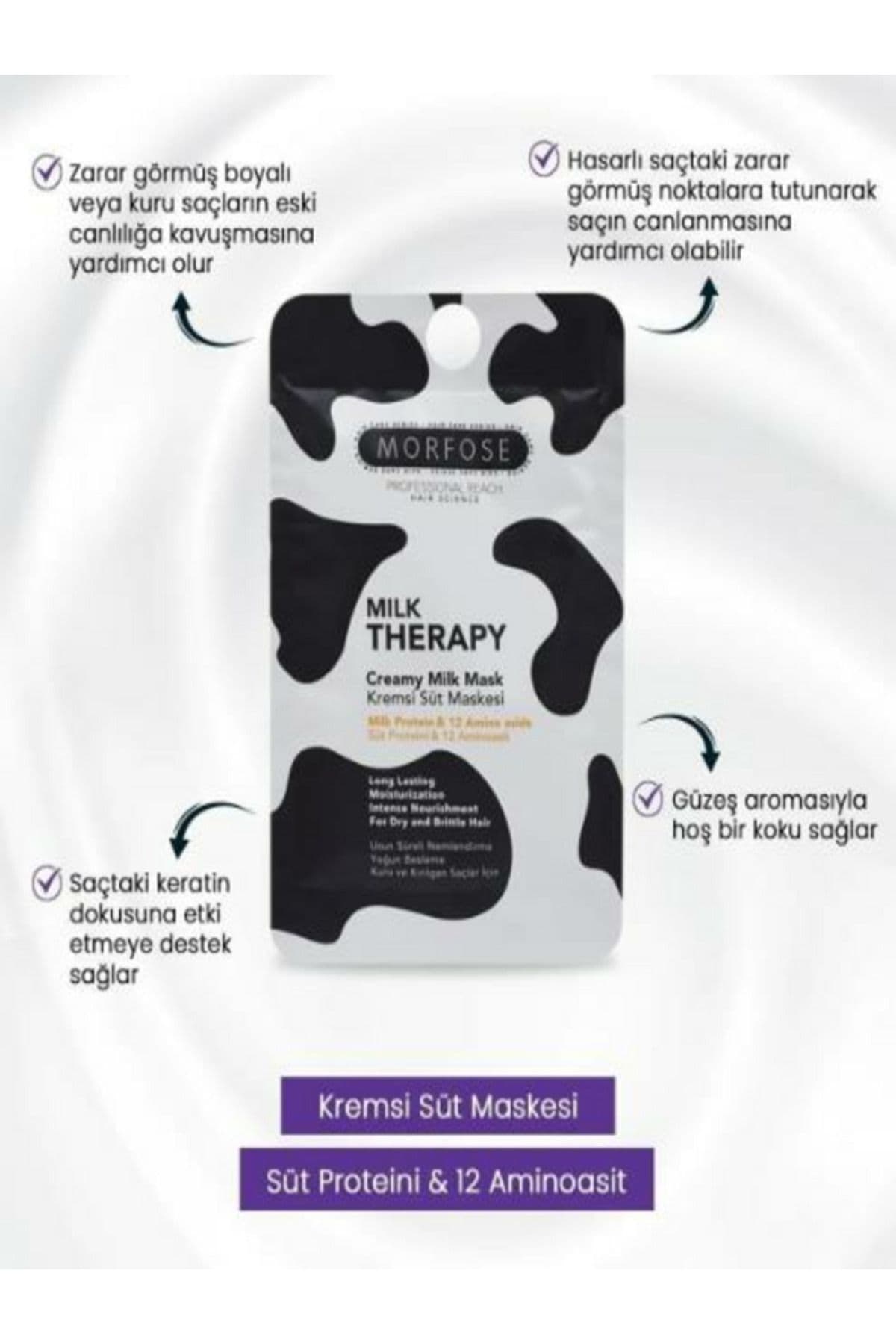 ماسک مو Morfose ساشه 25ML Milk Therapy ماسک مو Morfose ساشه 25ML Milk Therapy