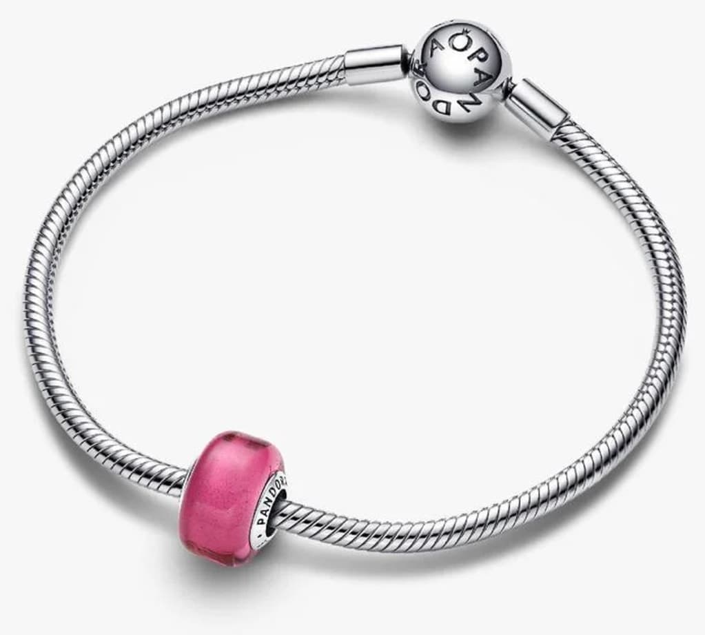 چارم Pandora شیشهای صورتی Mini Murano چارم Pandora شیشهای صورتی Mini Murano
