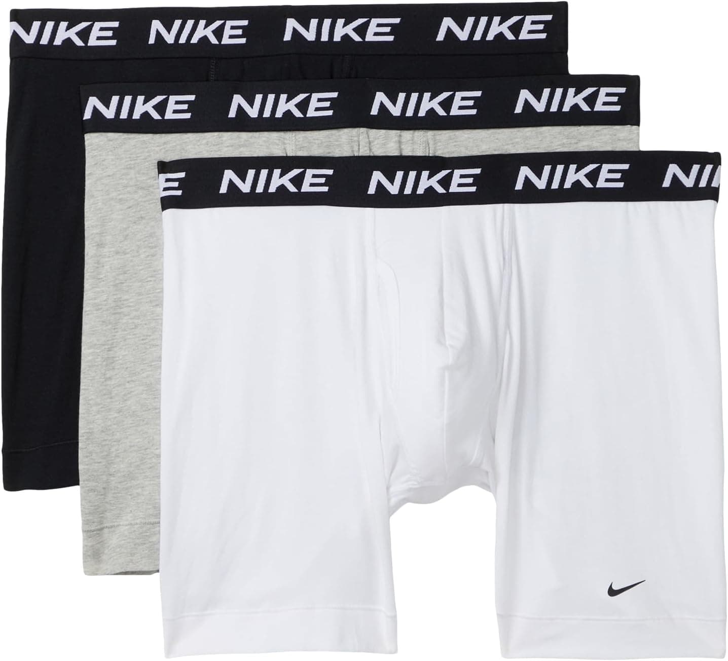 باکسر برییف مردانه Nike نخی کشسان با فلای بسته 3 عددی باکسر برییف مردانه Nike نخی کشسان با فلای بسته 3 عددی