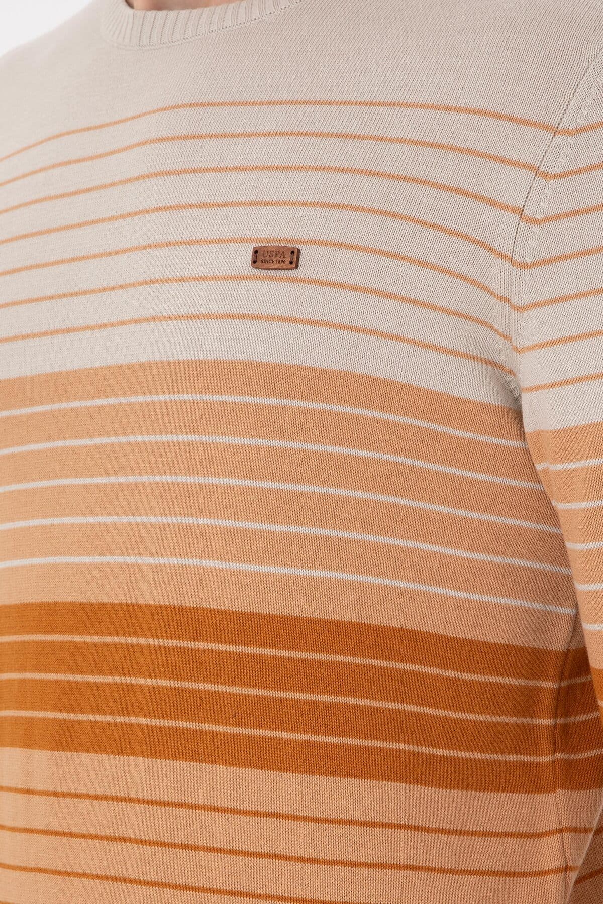 پلیور مردانه U.S. Polo Assn. اسلیم فیت یقه گرد رنگ شتری مدل 50297071-VR015 پلیور مردانه U.S. Polo Assn. اسلیم فیت یقه گرد رنگ شتری مدل 50297071-VR015