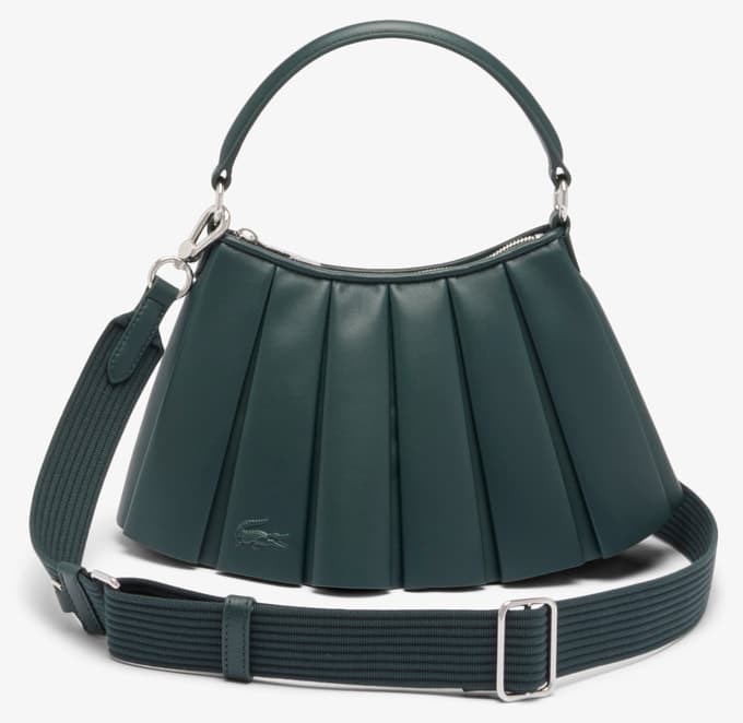 کیف دوشی زنانه Lacoste کوچک چرمی سبز تیره Lenglen کیف دوشی زنانه Lacoste کوچک چرمی سبز تیره Lenglen