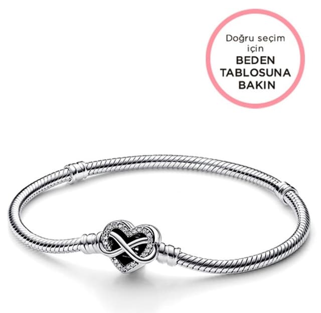 دستبند زنانه Pandora Moments نقره 925 زنجیری مار قلب بینهایت سازگار با چارم دستبند زنانه Pandora Moments نقره 925 زنجیری مار قلب بینهایت سازگار با چارم
