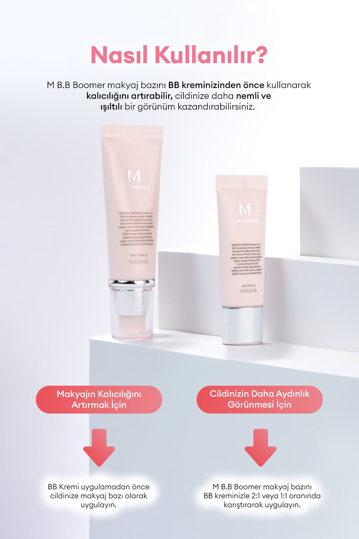 پرایمر آرایشی Missha با جلوه درخشان و روشن مدل M B.B Boomer 20ml پرایمر آرایشی Missha با جلوه درخشان و روشن مدل M B.B Boomer 20ml