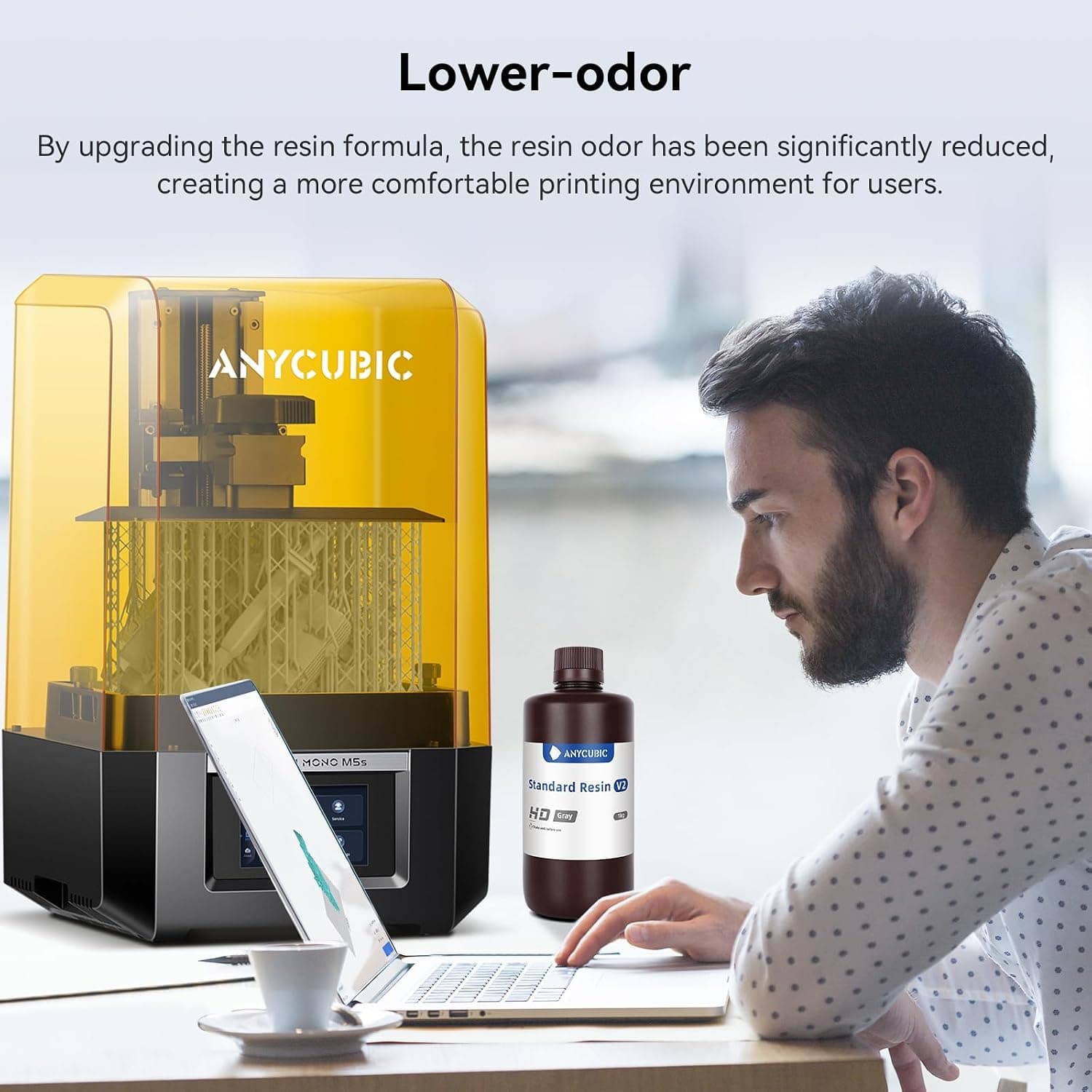 رزین پرینتر سه بعدی ANYCUBIC مدل 8K Standard Resin V2 خاکستری 1kg رزین پرینتر سه بعدی ANYCUBIC مدل 8K Standard Resin V2 خاکستری 1kg