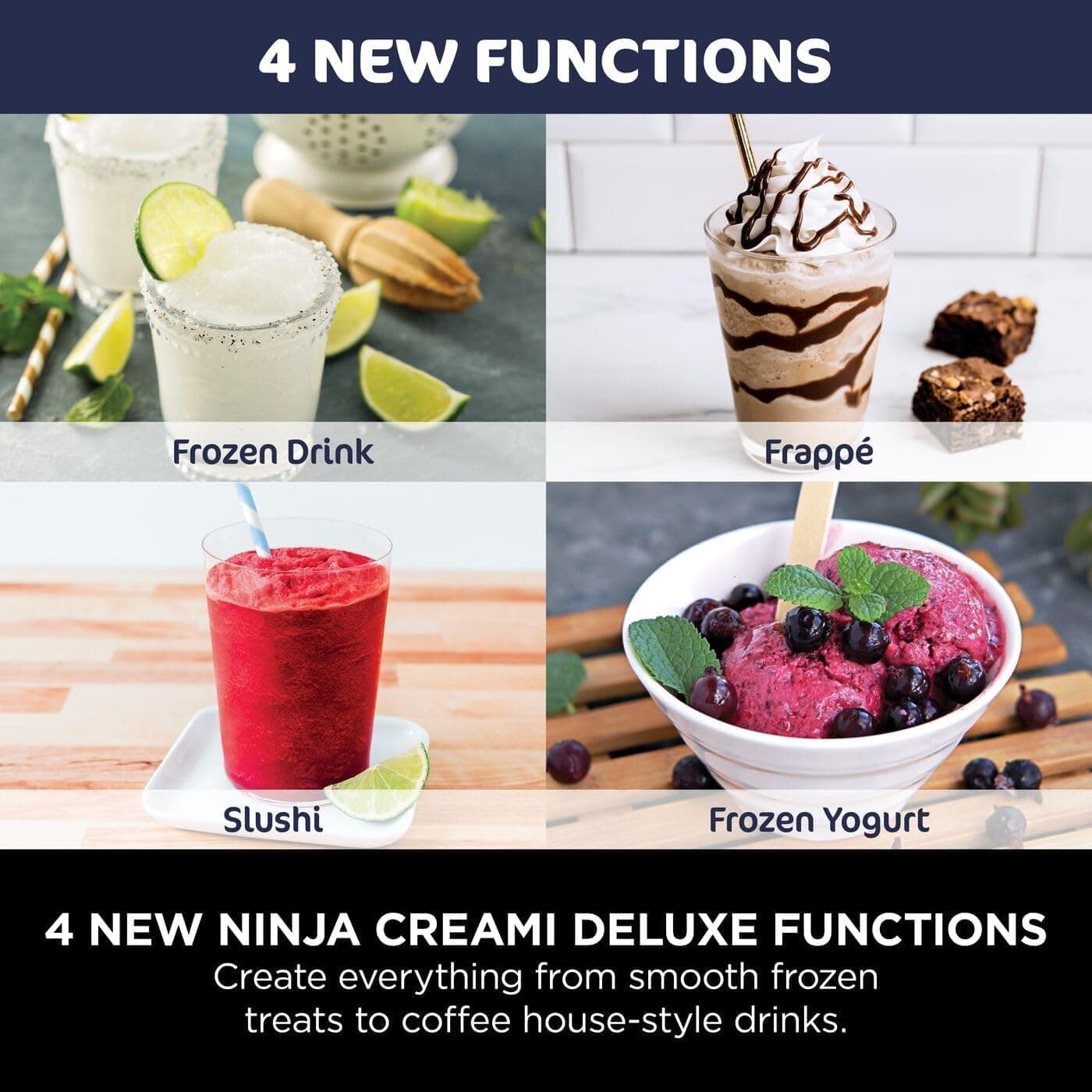 دستگاه بستنی ساز NINJA CREAMi Deluxe با ۳ ظرف طلایی سنگی مدل NC501UKSTGD دستگاه بستنی ساز NINJA CREAMi Deluxe با ۳ ظرف طلایی سنگی مدل NC501UKSTGD