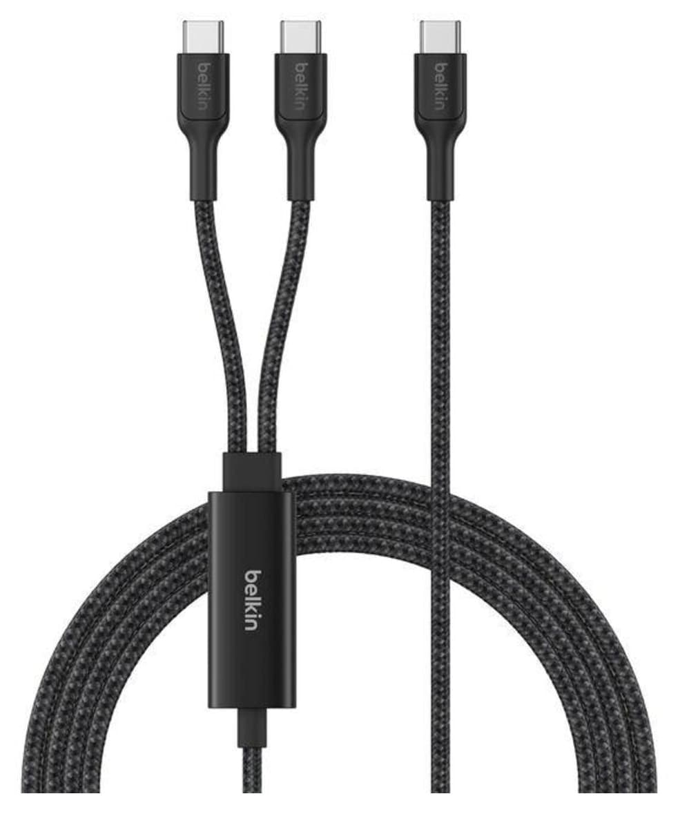 کابل Belkin Boostcharge Pro 140W USB-C به دو USB-C بافته 1.5M مشکی مدل CAC004HQ1.5MBK کابل Belkin Boostcharge Pro 140W USB-C به دو USB-C بافته 1.5M مشکی مدل CAC004HQ1.5MBK