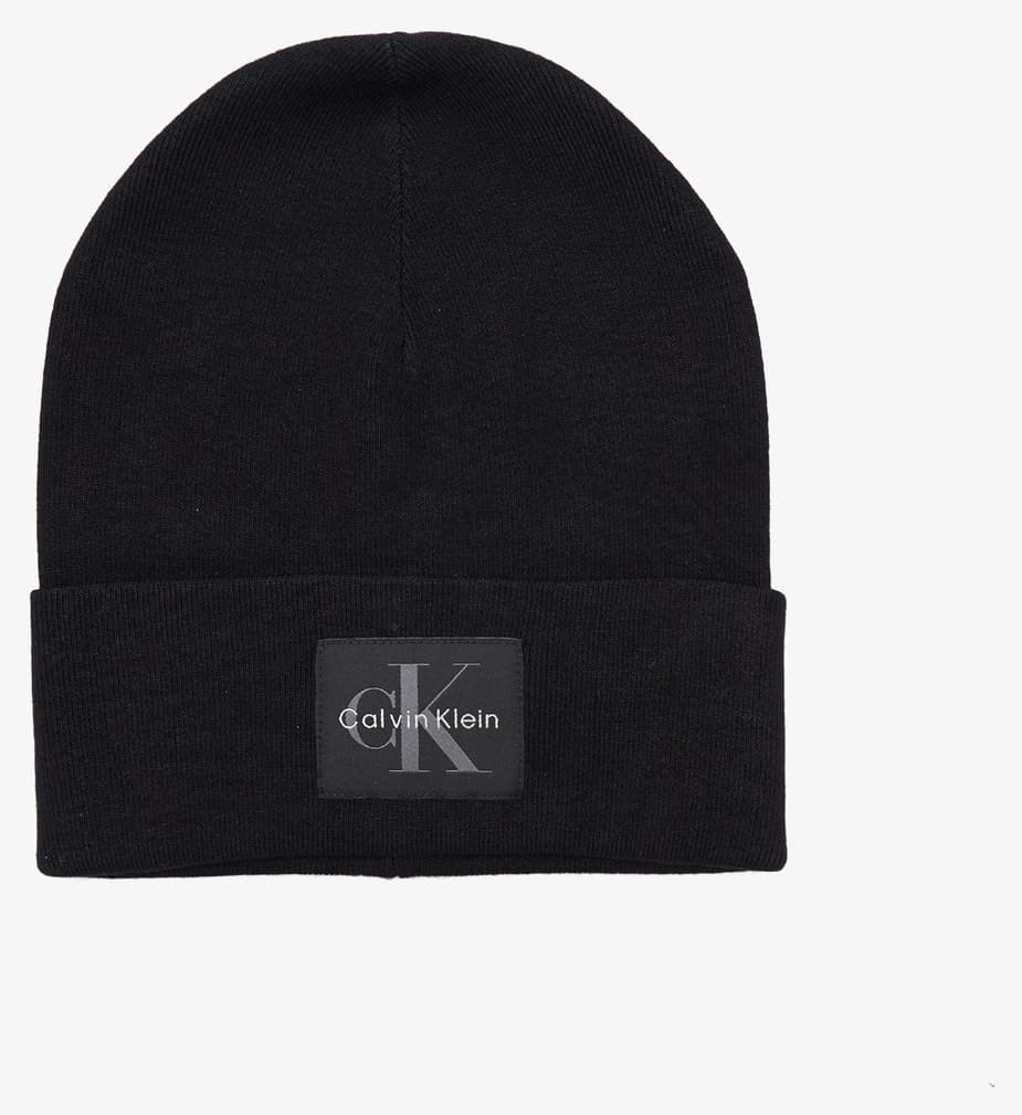 کلاه بافت مردانه Calvin Klein وصلهدار Monologo مشکی کلاه بافت مردانه Calvin Klein وصلهدار Monologo مشکی