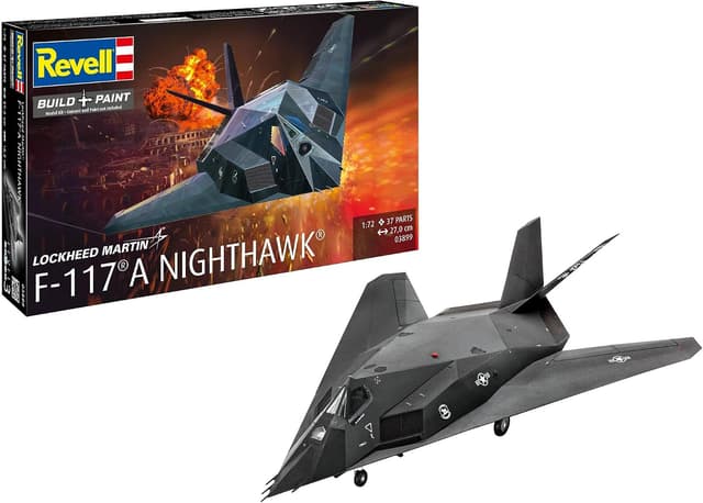 ماکت جنگنده رادارگریز Revell چندرنگ F-117 F-117A Nighthawk مقیاس 1:72 مدل 03899 ماکت جنگنده رادارگریز Revell چندرنگ F-117 F-117A Nighthawk مقیاس 1:72 مدل 03899