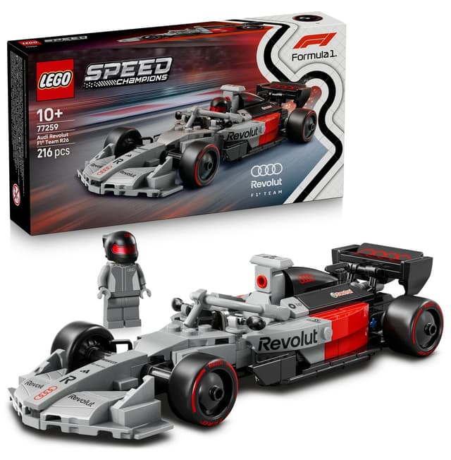 لگو 77259 Speed Champions ماشین مسابقهای تیم Audi Revolut F1 مدل R26، کد، 216 قطعه، مناسب 10+ لگو 77259 Speed Champions ماشین مسابقهای تیم Audi Revolut F1 مدل R26، کد، 216 قطعه، مناسب 10+