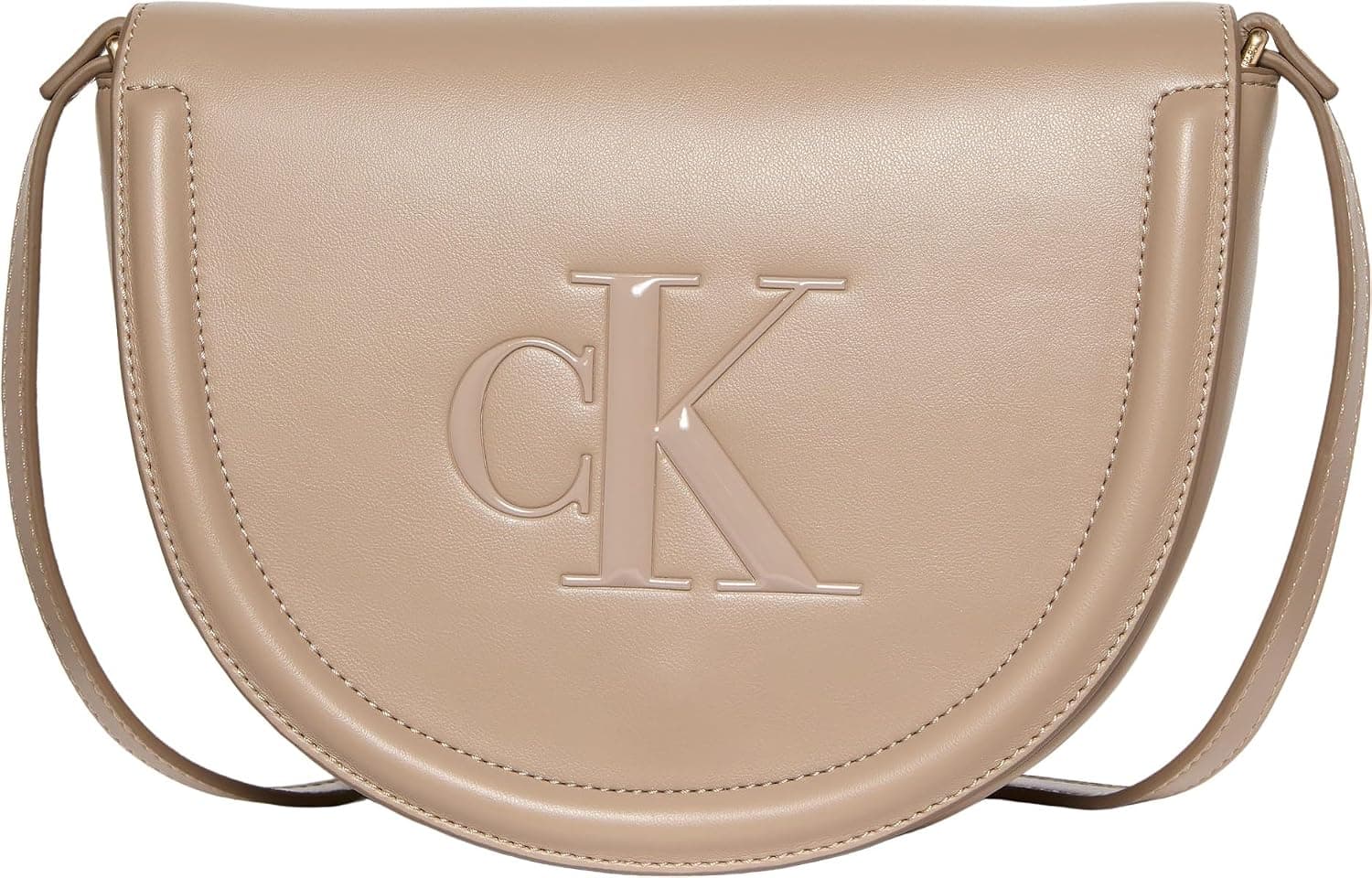 کیف دوشی زنانه Calvin Klein BOLD CK SADDLE خاکستری قهوهای OS کیف دوشی زنانه Calvin Klein BOLD CK SADDLE خاکستری قهوهای OS