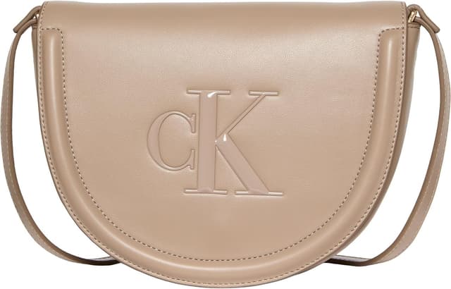 کیف دوشی زنانه Calvin Klein BOLD CK SADDLE خاکستری قهوهای OS کیف دوشی زنانه Calvin Klein BOLD CK SADDLE خاکستری قهوهای OS