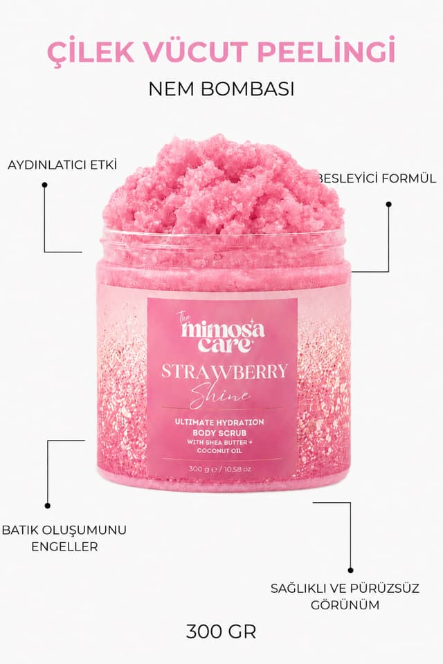 اسکراب دست و بدن The Mimosa Care با عصاره توتفرنگی ضد موهای زیرپوستی اسکراب دست و بدن The Mimosa Care با عصاره توتفرنگی ضد موهای زیرپوستی