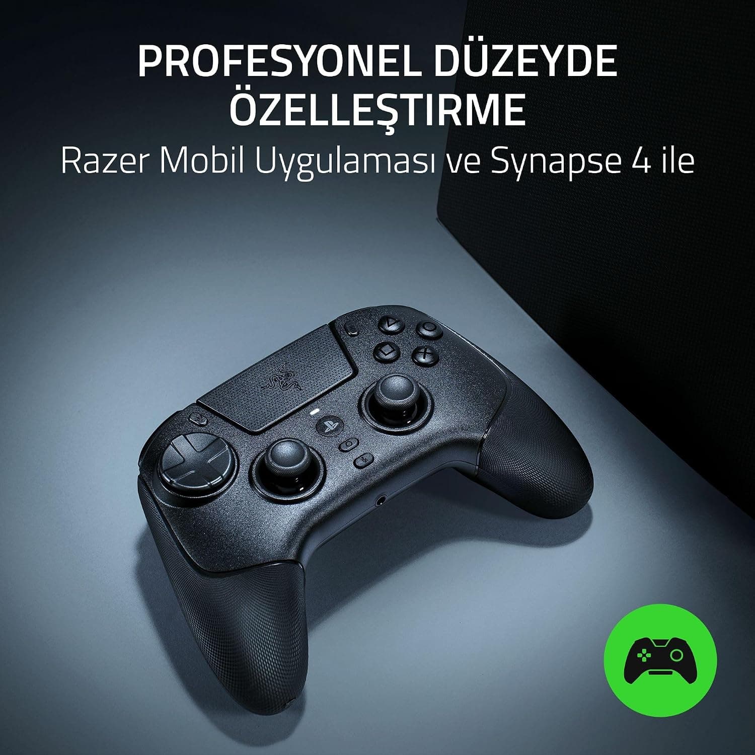دسته بازی بیسیم PlayStation 5 و PC Razer Raiju V3 Pro با ۴ دکمه جداشدنی و ۲ ضربهگیر پنجهای مشکی دسته بازی بیسیم PlayStation 5 و PC Razer Raiju V3 Pro با ۴ دکمه جداشدنی و ۲ ضربهگیر پنجهای مشکی