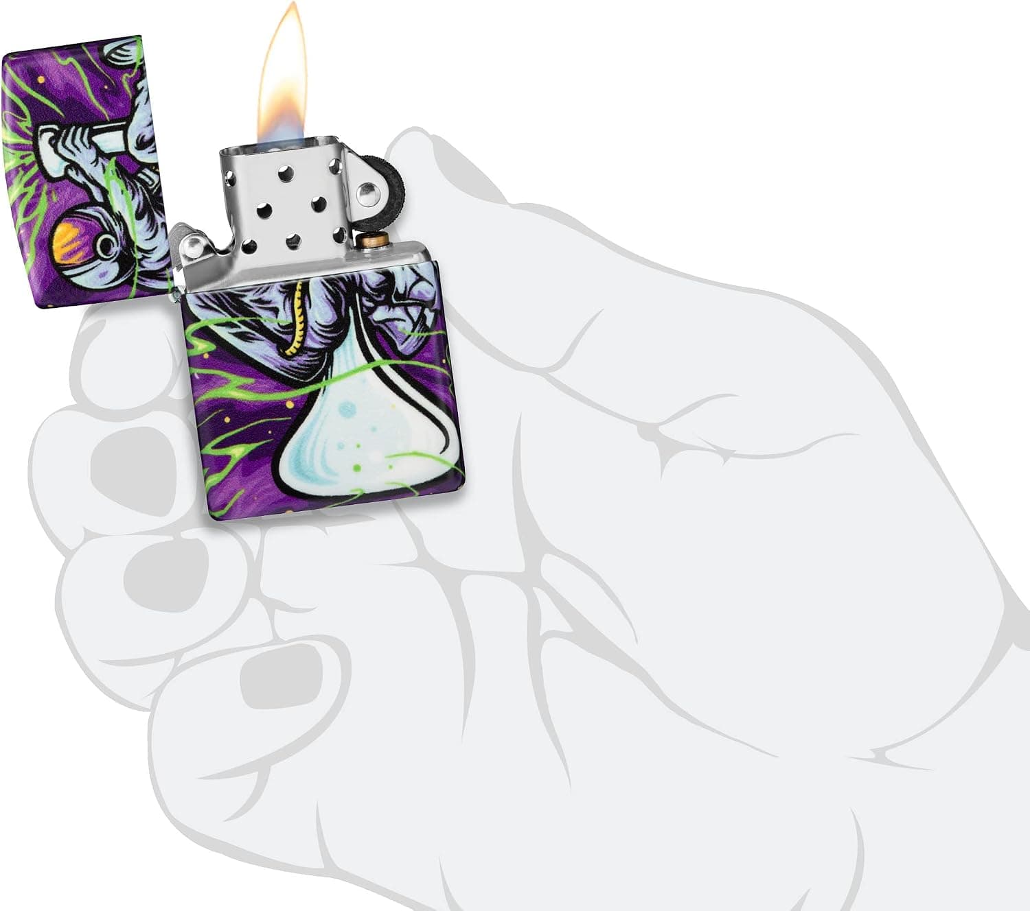 فندک ضد باد Zippo چندرنگ با چاپ 540 رنگ مدل Space Out فندک ضد باد Zippo چندرنگ با چاپ 540 رنگ مدل Space Out