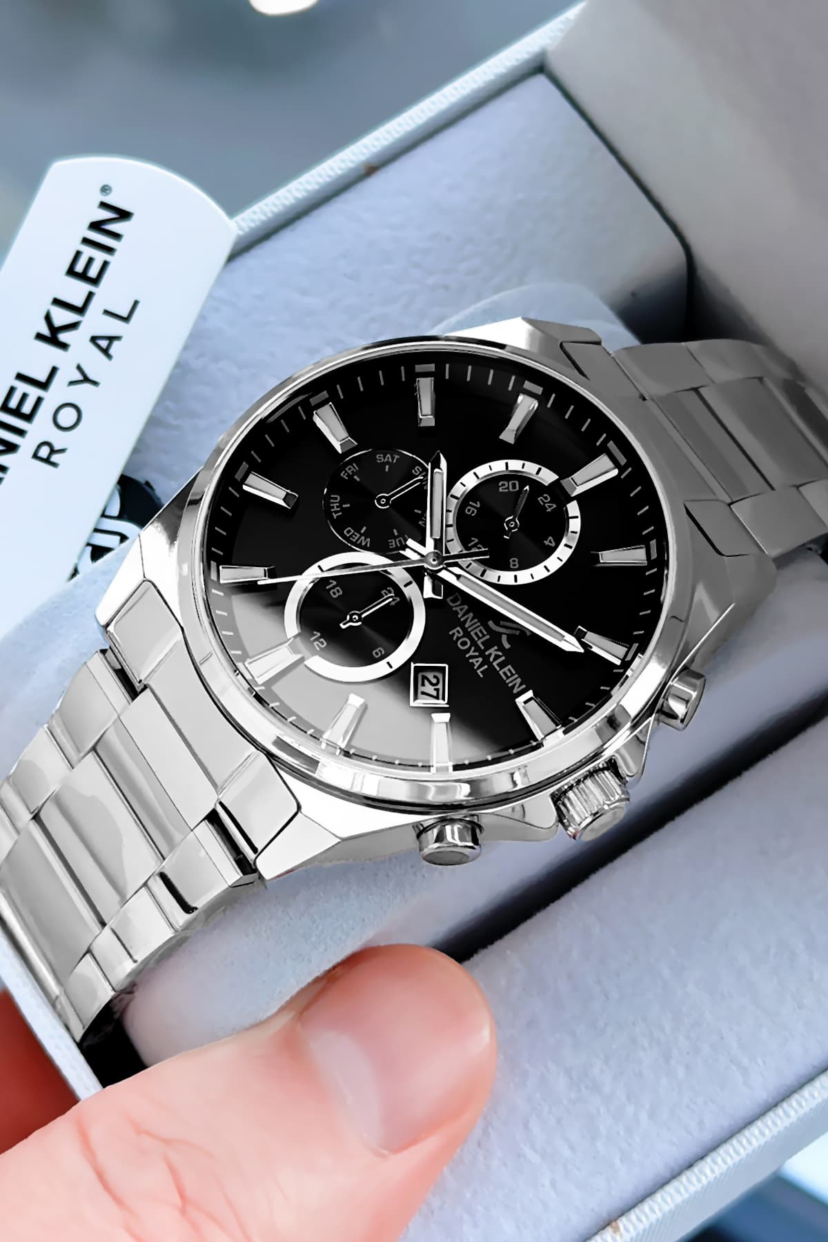 ساعت مچی مردانه Daniel Klein ضد آب 3 ATM بند فولادی مشکی مدل GNC2009 ساعت مچی مردانه Daniel Klein ضد آب 3 ATM بند فولادی مشکی مدل GNC2009