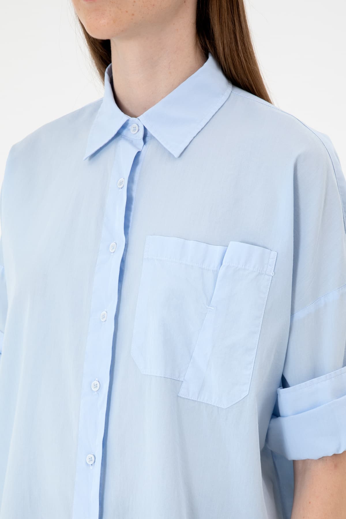 پیراهن زنانه U.S. Polo Assn. آبی روشن آستین بلند مدل 50300096-VR003 پیراهن زنانه U.S. Polo Assn. آبی روشن آستین بلند مدل 50300096-VR003