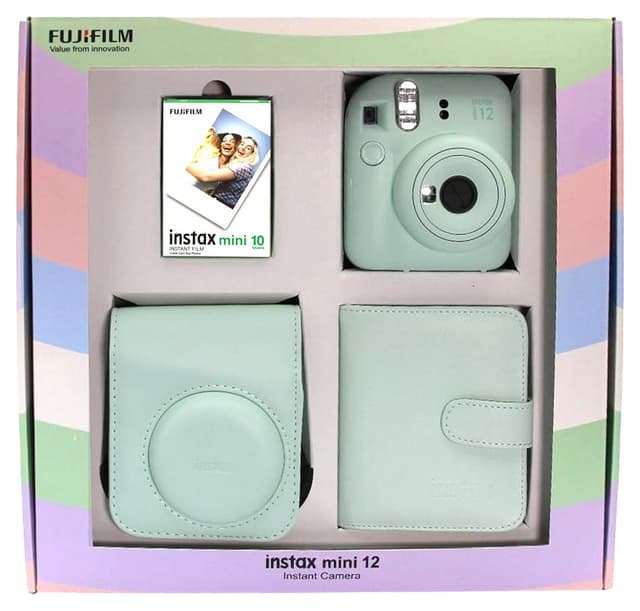 دوربین فوری Fujifilm مدل Instax Mini 12 با کیف، بند، فیلم 10تایی دوربین فوری Fujifilm مدل Instax Mini 12 با کیف، بند، فیلم 10تایی