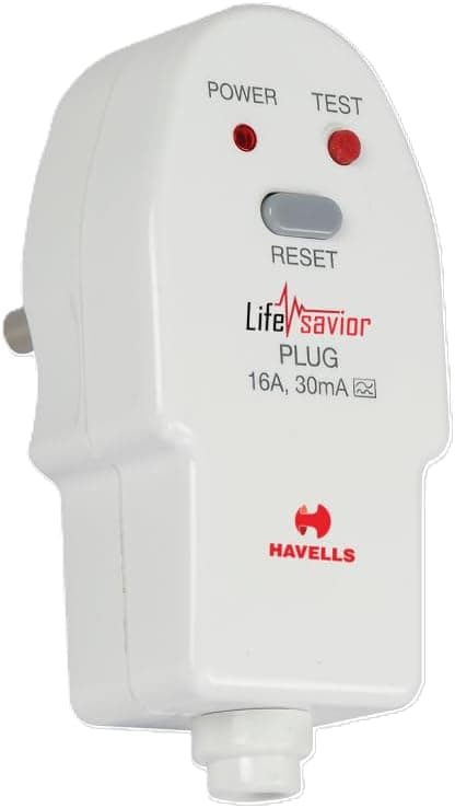 دوشاخه PRCD Havells پلاستیکی سفید 16A 30mA دوشاخه PRCD Havells پلاستیکی سفید 16A 30mA
