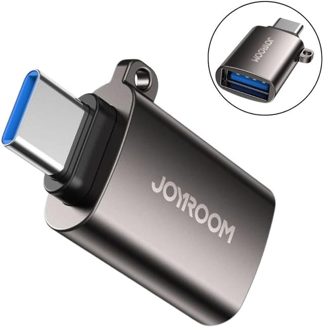 مبدل نر Type-C به ماده USB مشکی JOYROOM مدل S-H151 مبدل نر Type-C به ماده USB مشکی JOYROOM مدل S-H151